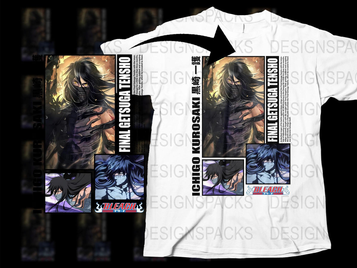 Anime Graphic T-Shirt, Unisex Manga Character Tee, Dark Warrior Printed Cotton Shirt, Fan Art Apparel