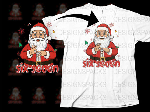 Festive Santa Claus T-Shirt, Christmas Graphic Tee, Holiday Apparel, Unisex Adult Clothing