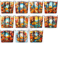 Load image into Gallery viewer, 42 Autumn Paper Art Tumbler Wrap Bundle Jpg
