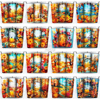 Load image into Gallery viewer, 42 Autumn Paper Art Tumbler Wrap Bundle Jpg
