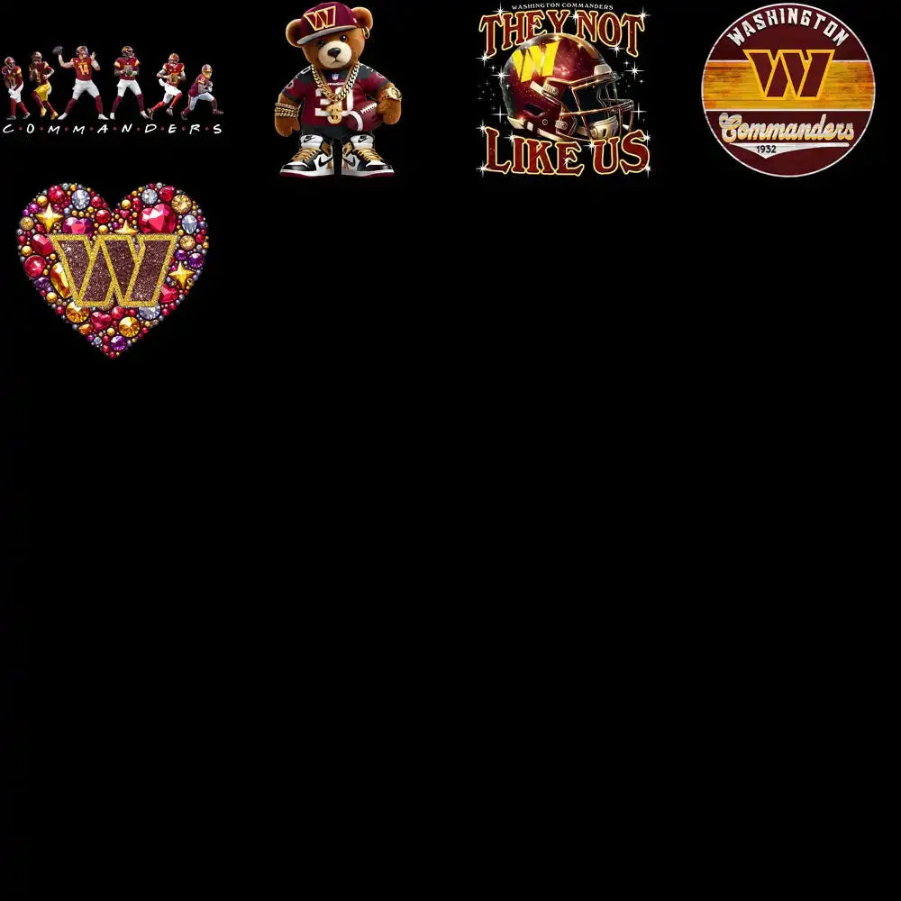 42 Washington Commanders V4 Football Designs Bundle PNG