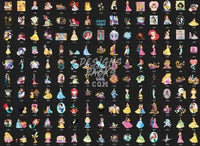 Load image into Gallery viewer, 420 Cartoons Princess Designs Bundle PNG
