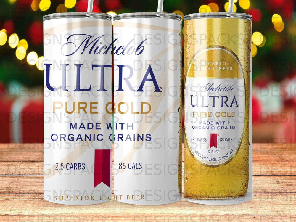 Míchelób ULTRA beer cans featuring "Pure Gold" and "Organic Grains".
