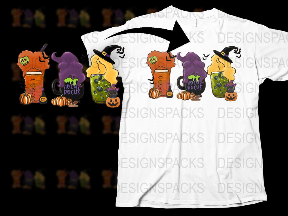 Halloween T-Shirt Festive Pumpkin Witch Design, Spooky Fall Tee, Unisex Adult Casual Outfit, Trick or Treat Costume Idea