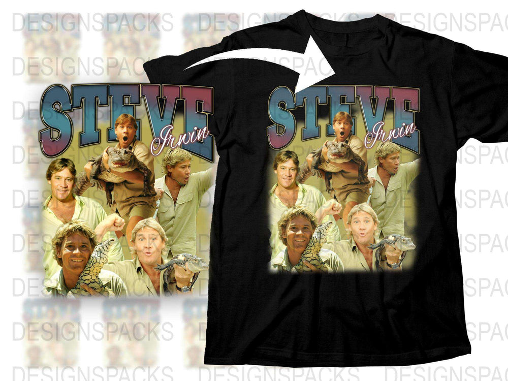 Steve Irwin Tribute T-Shirt, Vintage Style Graphic Tee, Wildlife Conservation, Unisex Clothing