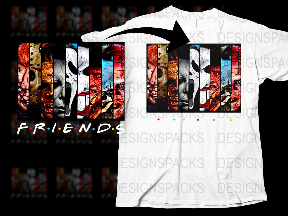 Unique Friends TV Show Inspired Graphic T-Shirt, Colorful Pop Art Design, Unisex Casual Fashion Tee