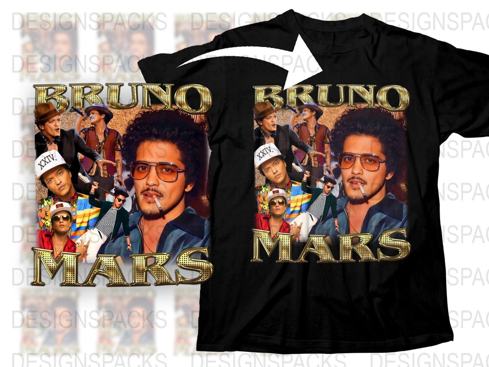Bruno Mars Graphic T-Shirt, Vintage Pop Star Music Tee, Fan Gift Idea, Pop Culture Apparel