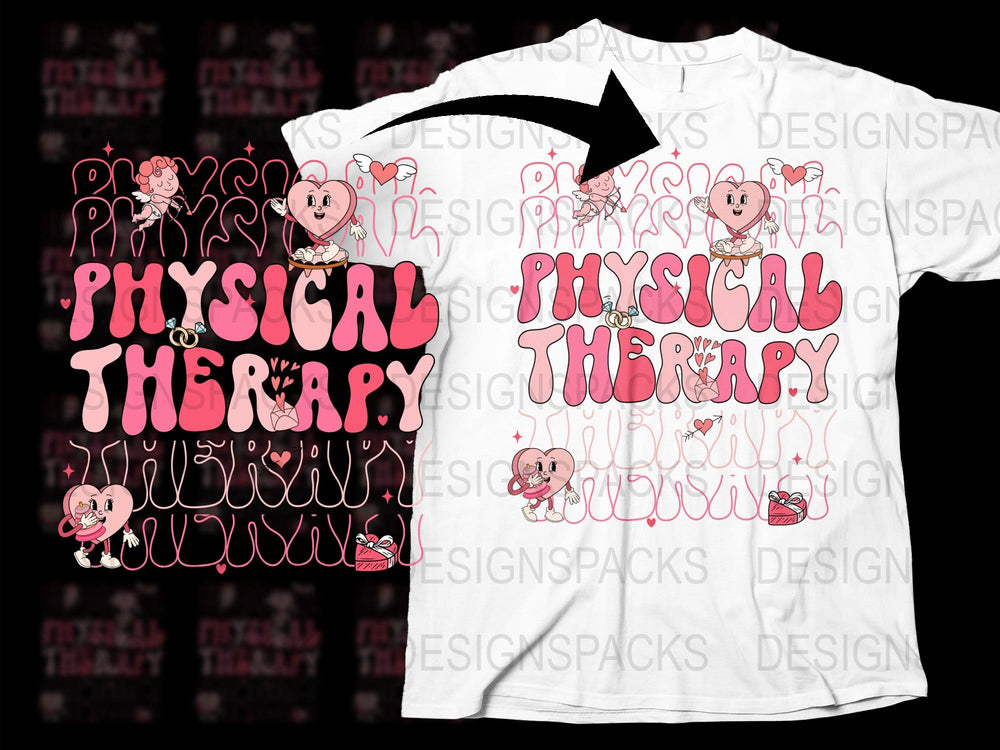 Physical Therapy Funny Cartoon Pig Graphic T-Shirt, Unisex White Tee, Casual Wear, Gift Idea
