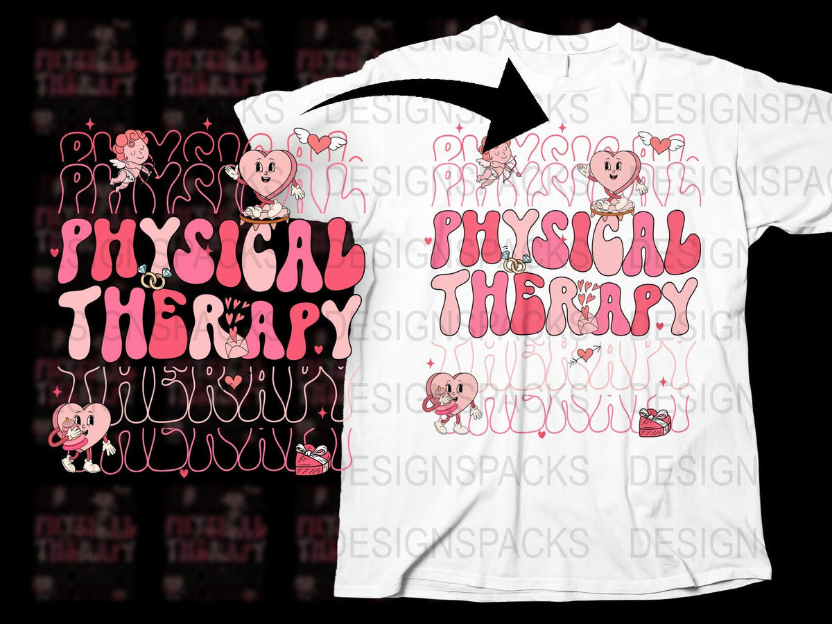 Physical Therapy Funny Cartoon Pig Graphic T-Shirt, Unisex White Tee, Casual Wear, Gift Idea
