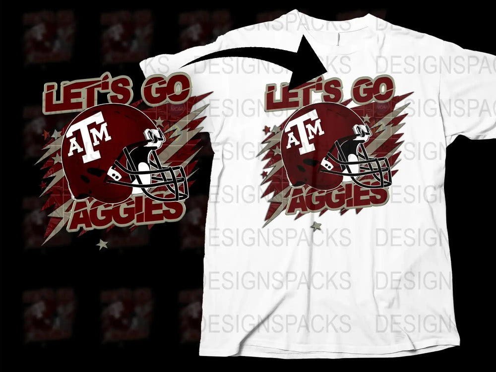 Texas AandM Aggies T-Shirt, College Football Fan Apparel, Red and White Graphic Tee