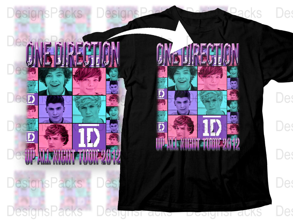 One Direction Up All Night Tour 2012 T-Shirt, Vintage Band Tee, Pop Music Fan Merch, Collectible Shirt