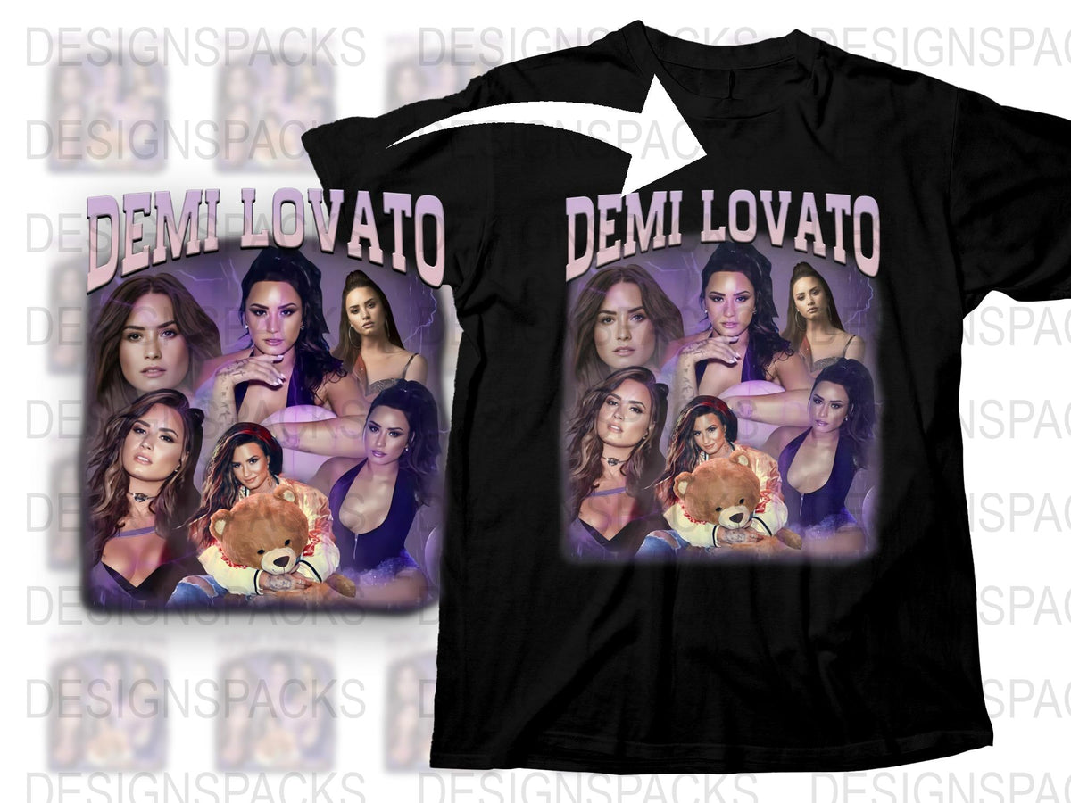 Demi Lovato Graphic T-Shirt, Pop Star Printed Tee, Fan Gift Merchandise, Music Lover Black Shirt