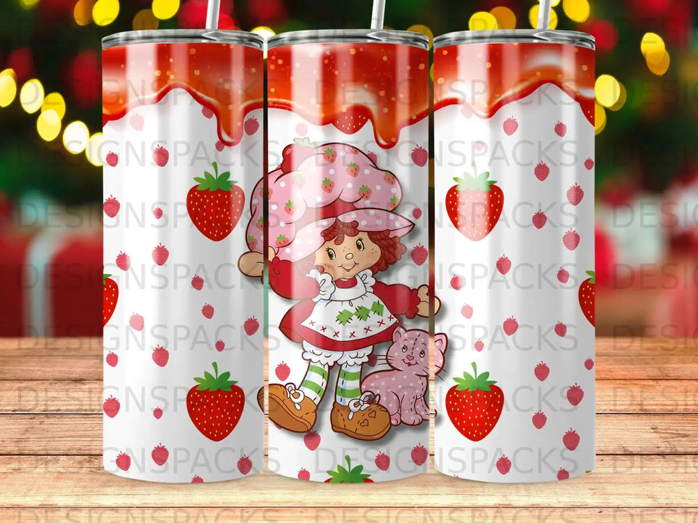 Strawberry Shortcake Custard Cat Strawberries Red Drip product type