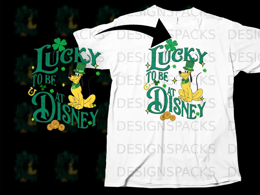 Lucky To Be At Disney Pluto St Patricks Day product type