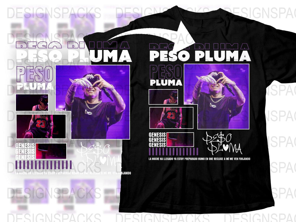Peso Pluma Graphic T-Shirt, Men's Urban Music Tee, Original Artwork, Black Cotton Shirt, Unique Gift Idea