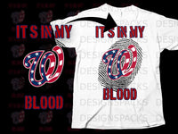 Load image into Gallery viewer, It's In My Blood Patriotic Design T-Shirt
