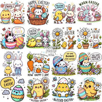 Load image into Gallery viewer, 43 Cute Easter Eggs Day Designs Bundle Png
