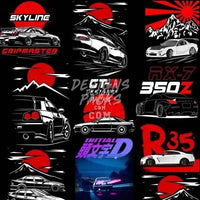 Load image into Gallery viewer, 43 JDM Cars Designs Bundle PNG pack 1

