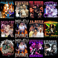 Load image into Gallery viewer, 43 Music Stars Bootleg Mixed Designs Bundle PNG
