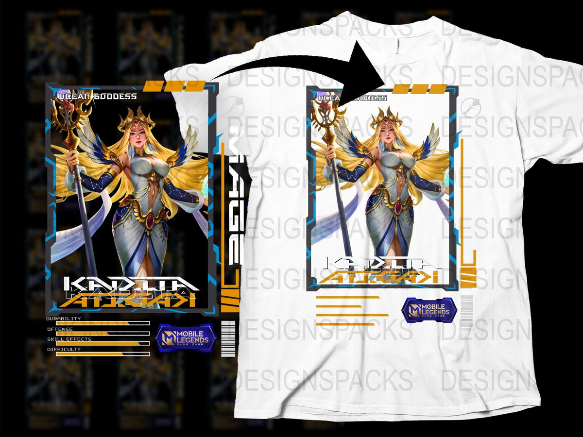 Mobile Legends Karina Geeky Goddess T-Shirt, Anime Graphic Tee, Gaming Apparel, White Unisex Shirt