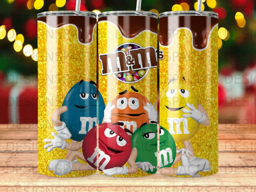 M&M's characters gold glitter chocolate drip product type