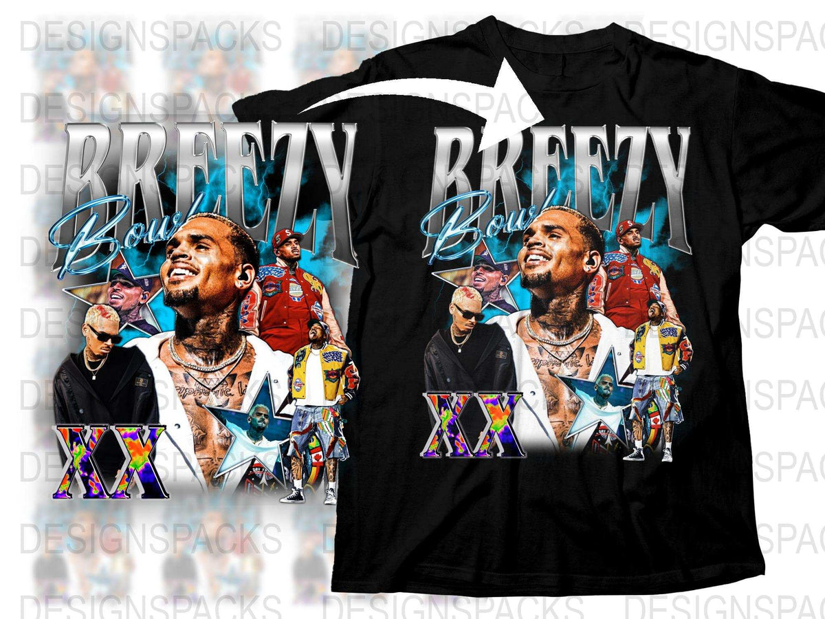 Graphic T-Shirt with Hip-Hop Artist Design, Colorful Music Icons, Trendy Urban Fashion Tee