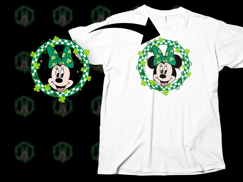 Green Minnie Mouse Lucky Shamrock Clover product type
