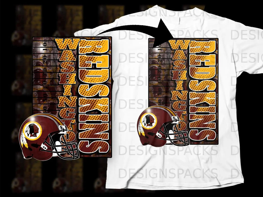 Redskins Washington Football Helmet T-Shirt Design