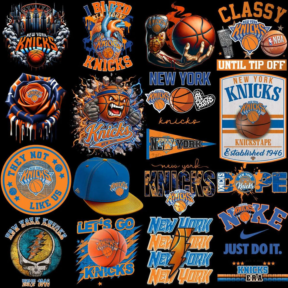 44 Basketball Knicks New York Team Designs Bundle PNG