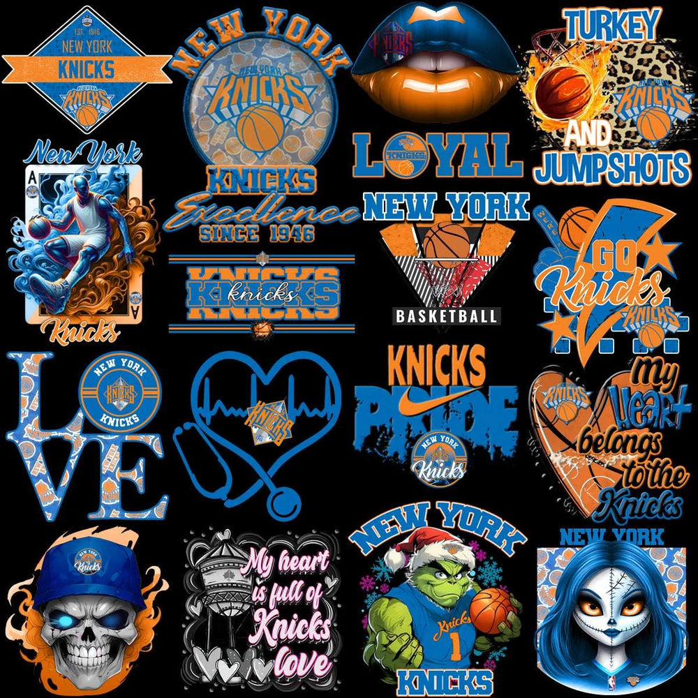 44 Basketball Knicks New York Team Designs Bundle PNG