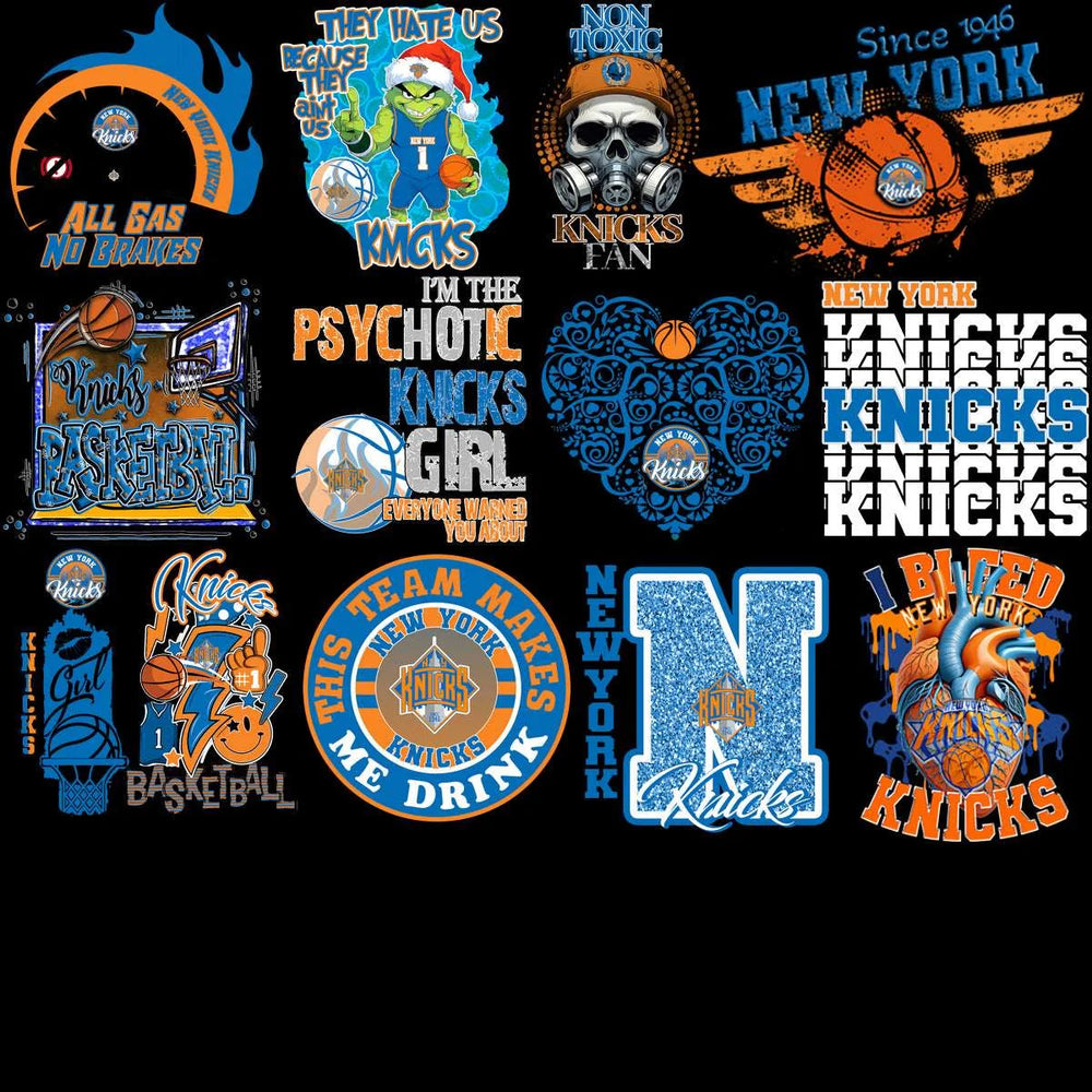 44 Basketball Knicks New York Team Designs Bundle PNG
