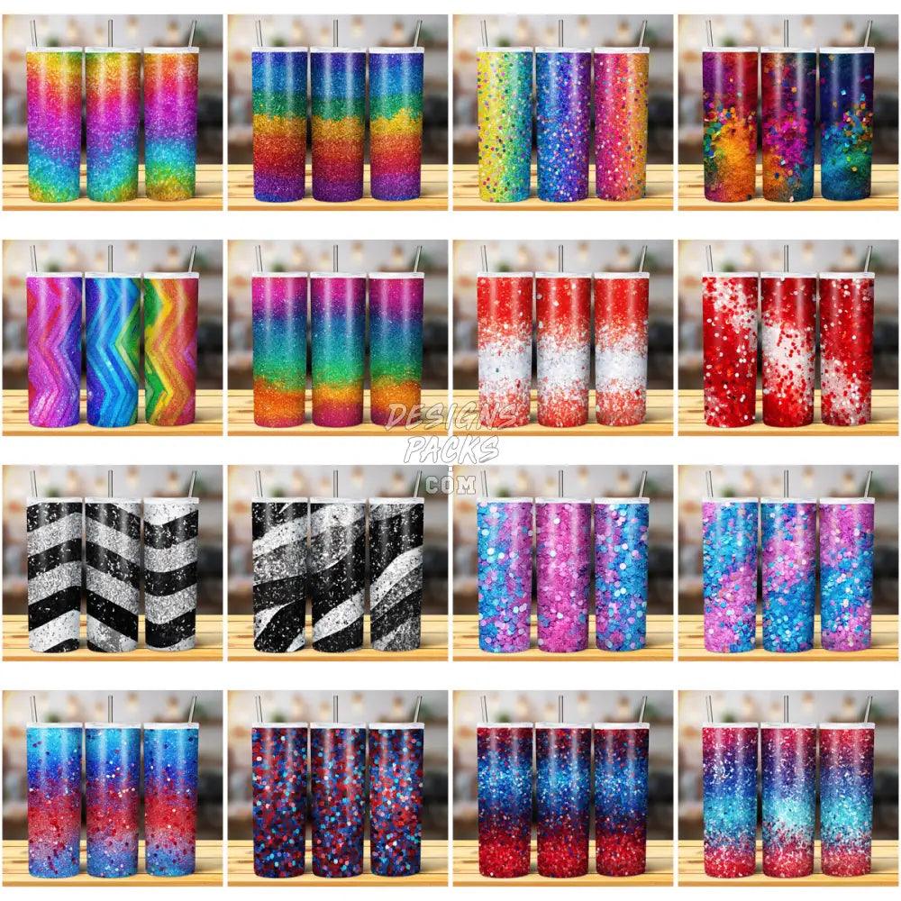 44 Seamless Glitter Various Tumbler Wrap Bundle Jpg