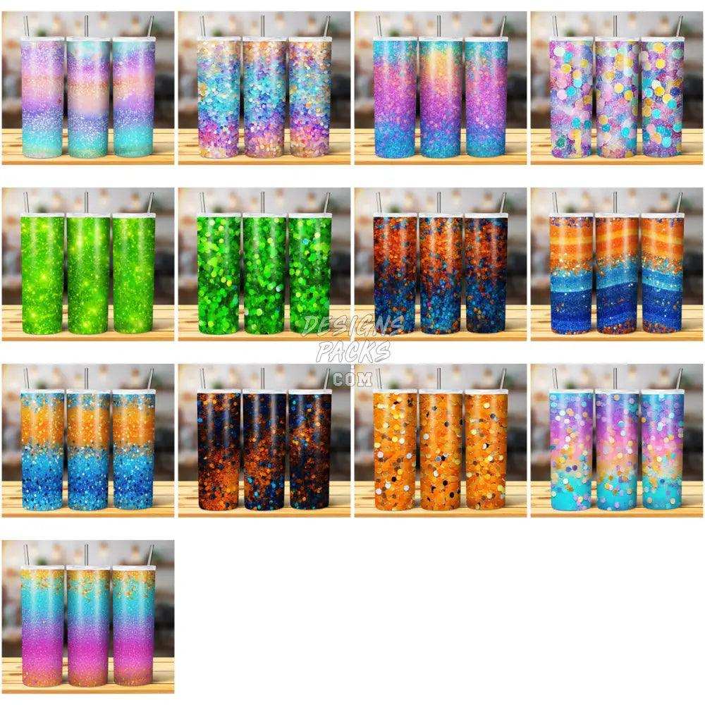 44 Seamless Glitter Various Tumbler Wrap Bundle Jpg