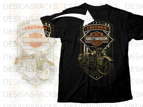 Black t-shirt with Harley-Davidson 