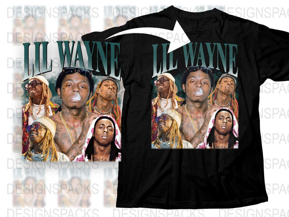 Lil Wayne Graphic T-Shirt, Hip Hop Music Tee, Artist Inspired Shirt, Unique Full Graphic Design T-Shirt, Urban Streetwear, Fan Merchandise
