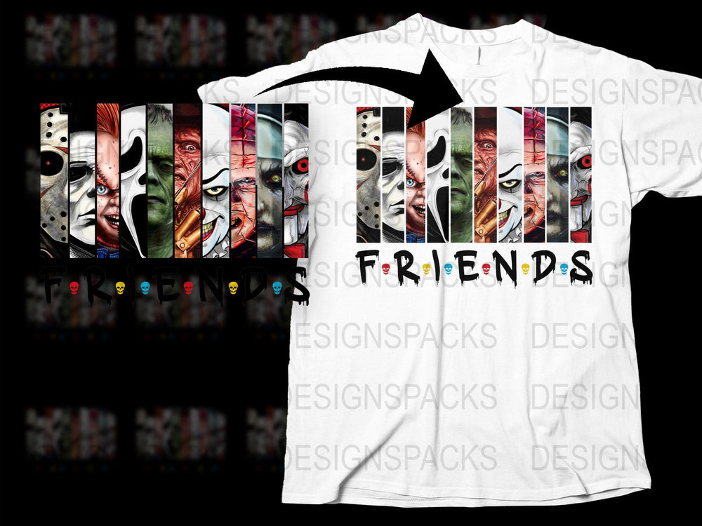 Friends TV Show T-Shirt, Iconic Character Faces, Unisex Cotton Tee, Graphic Pop Art, Fans Gift Idea