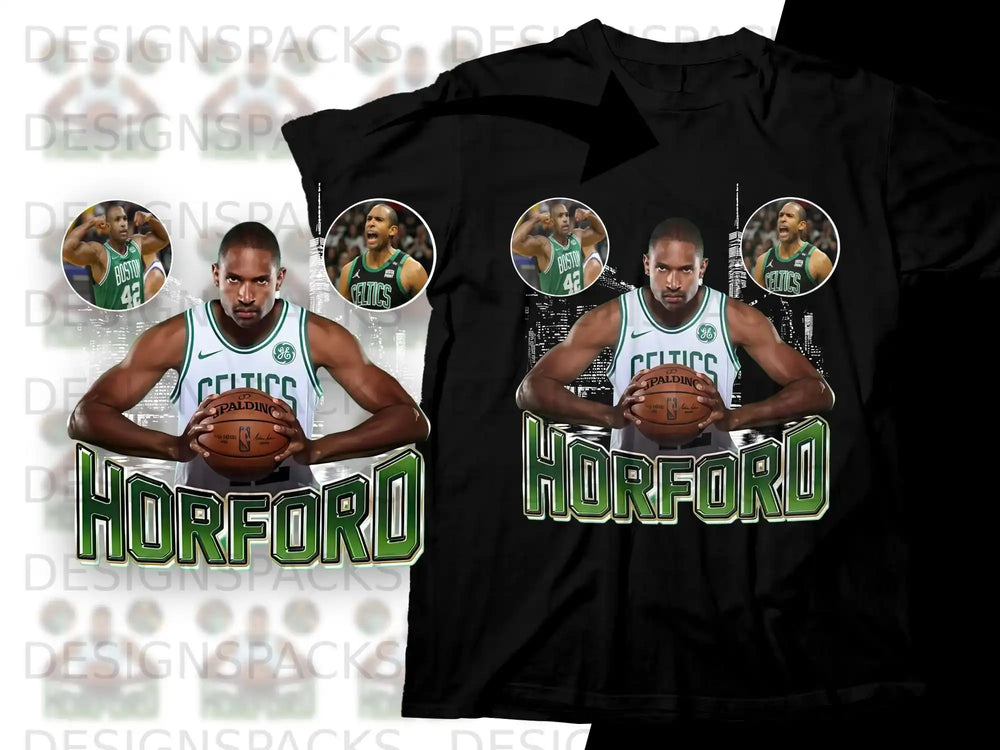 Al Horford basketball jersey with "Boston Celtics" and "Horford" text.