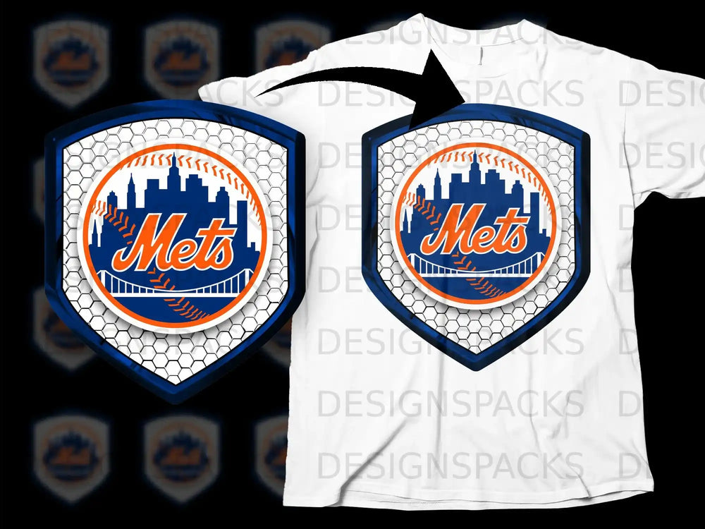 New York Mets Skyline Logo Graphic T-Shirt