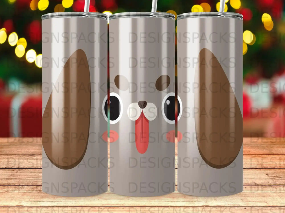 Cartoon Dog Face Puppy Design Brown Floppy Ears product type