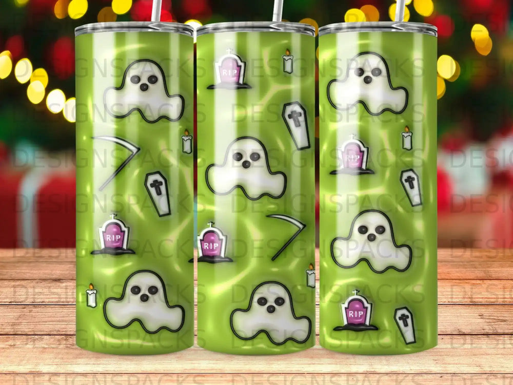 Spooky Ghost Gravestone Scythe Halloween Tumbler product type