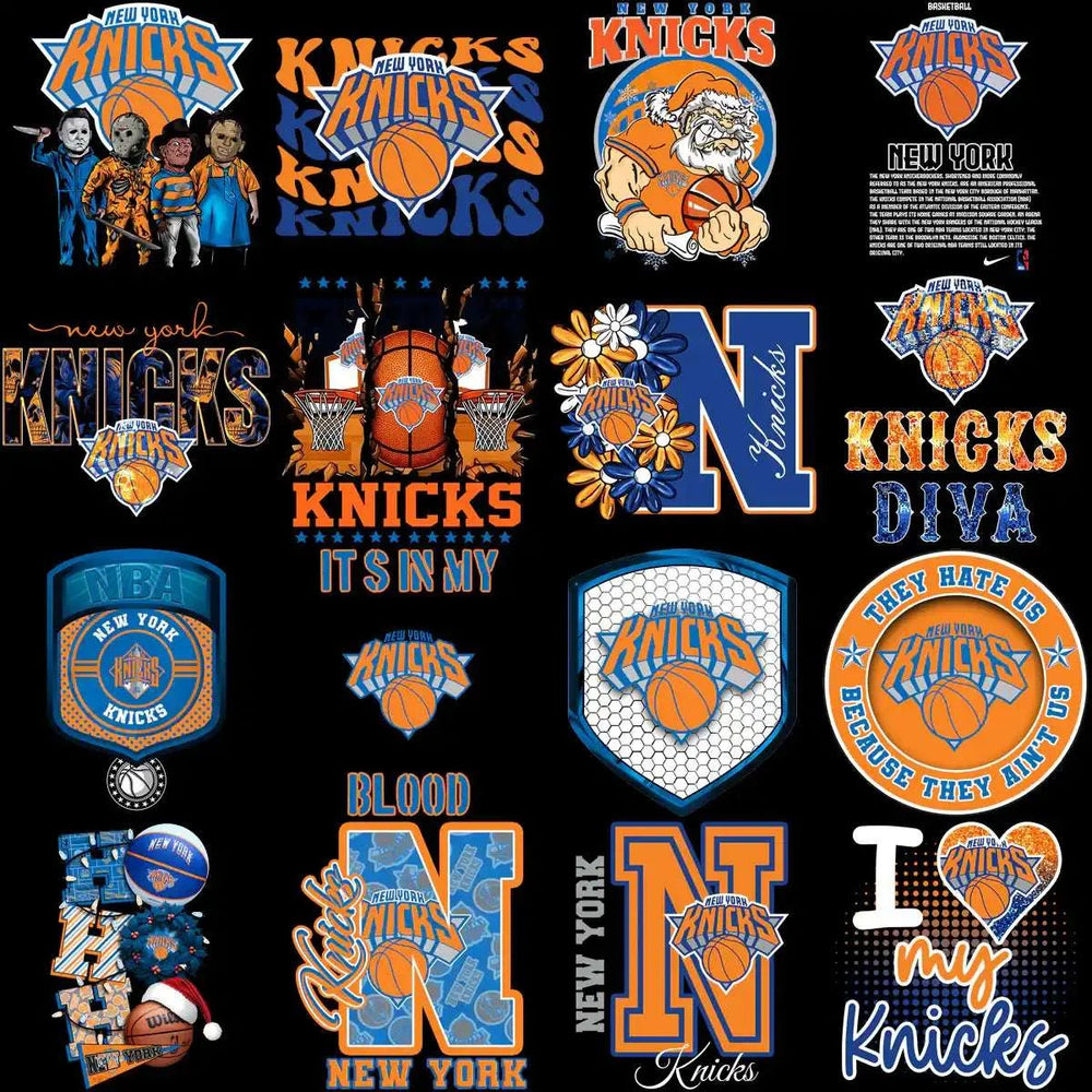 45 Basketball Knicks New York Team Designs Bundle PNG
