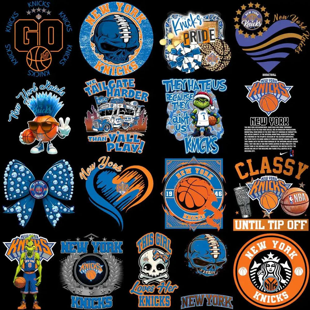 45 Basketball Knicks New York Team Designs Bundle PNG