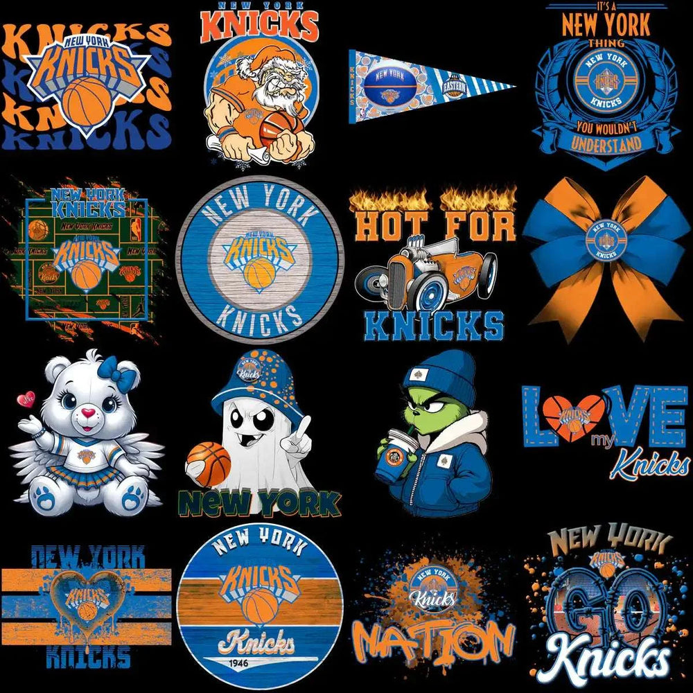 45 Basketball Knicks New York Team Designs Bundle PNG