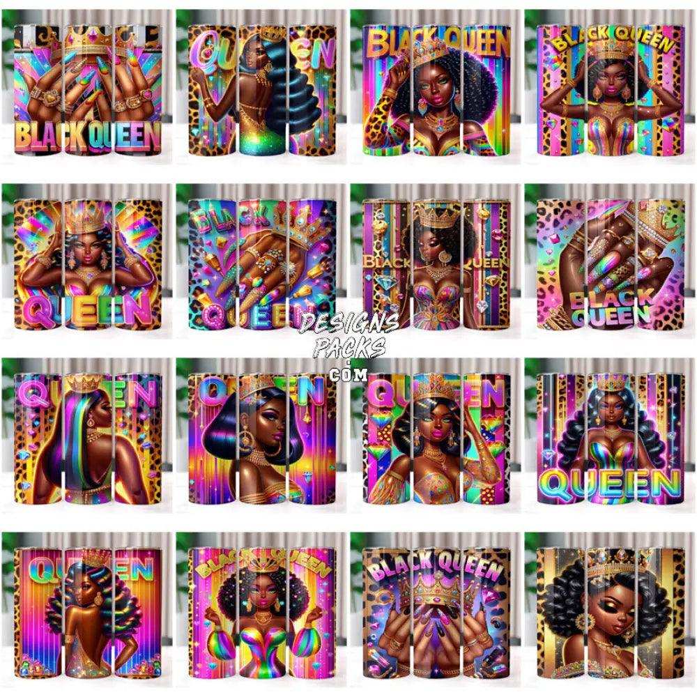 45 Black Girl Beauty Queen Tumbler Wrap Bundle Jpg