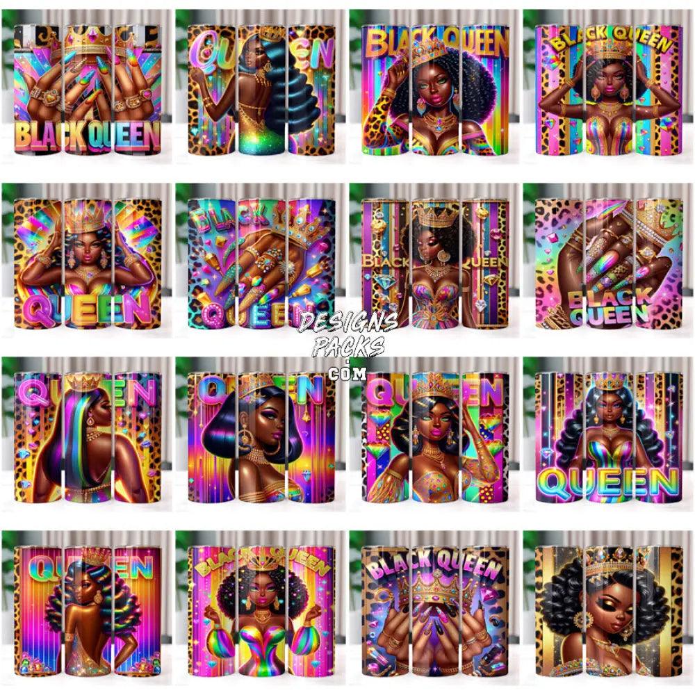 45 Black Girl Beauty Queen Tumbler Wrap Bundle Jpg