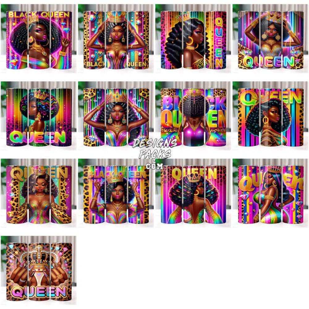 45 Black Girl Beauty Queen Tumbler Wrap Bundle Jpg