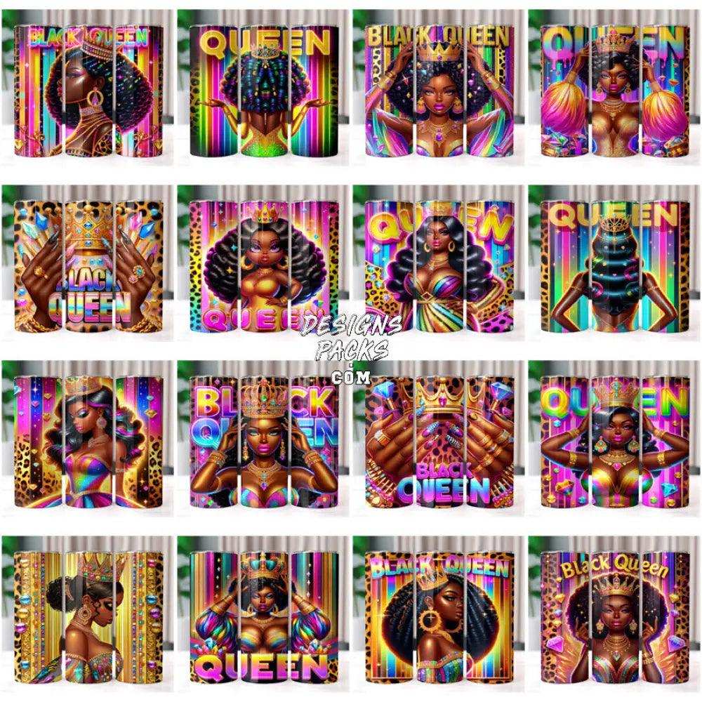 45 Black Girl Beauty Queen Tumbler Wrap Bundle Jpg