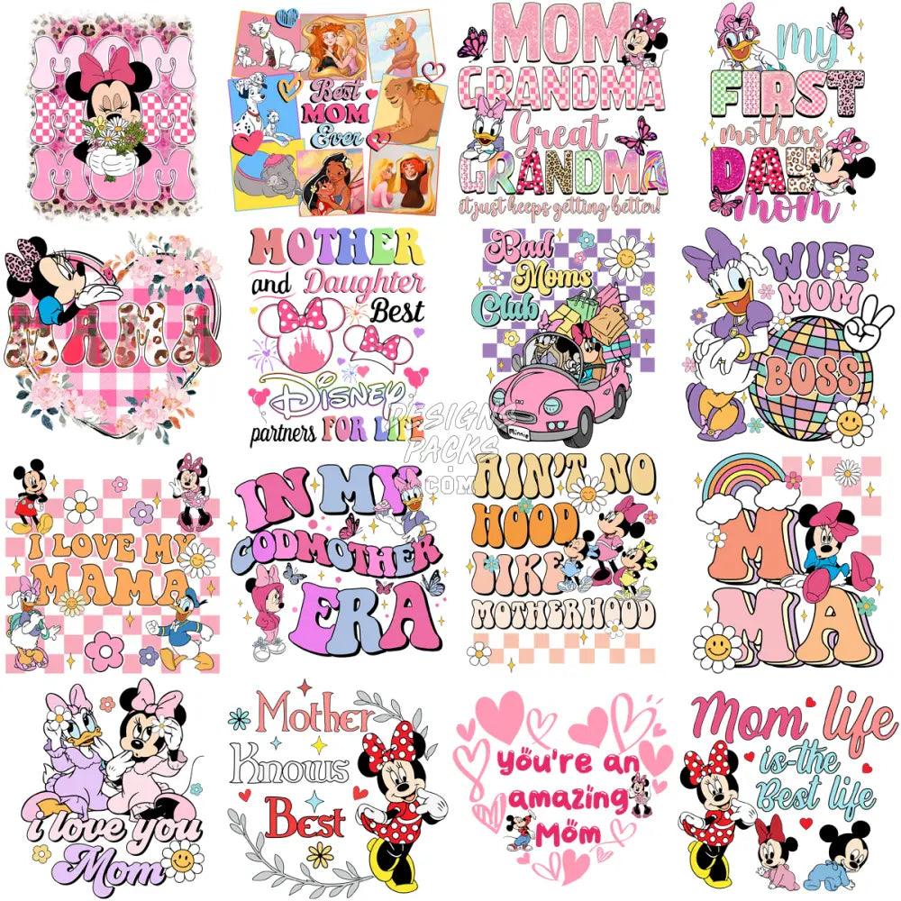 45 Cartoon Mom Mother’s Day Designs Bundle Png