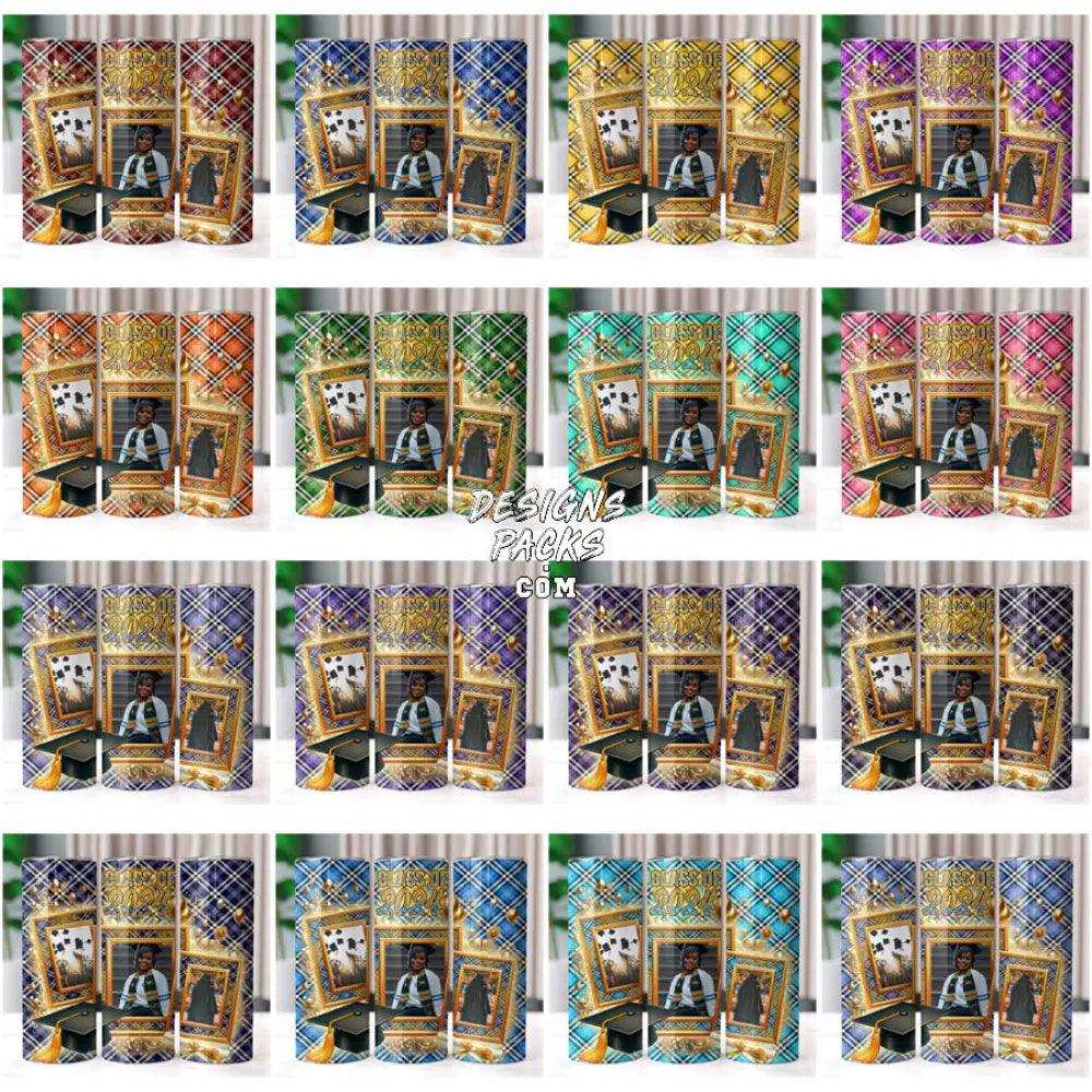 45 Class Of 2024 Frame Style Tumbler Wrap Bundle Jpg