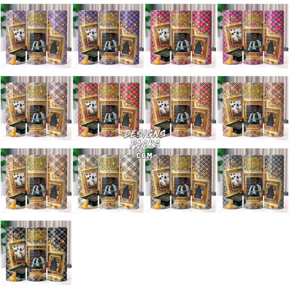 45 Class Of 2024 Frame Style Tumbler Wrap Bundle Jpg